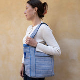 Nepal Stripe Bag - Blue/White