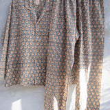 Pyjamas Blockprint - Blue Small Flower