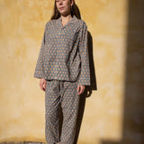 Pyjamas Blockprint - Blue Small Flower