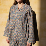 Pyjamas Blockprint - Blue Small Flower
