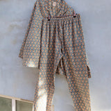 Pyjamas Blockprint - Blue Small Flower