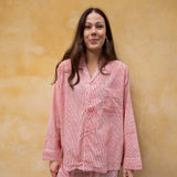 Pyjamas Blockprint - Red Stripe