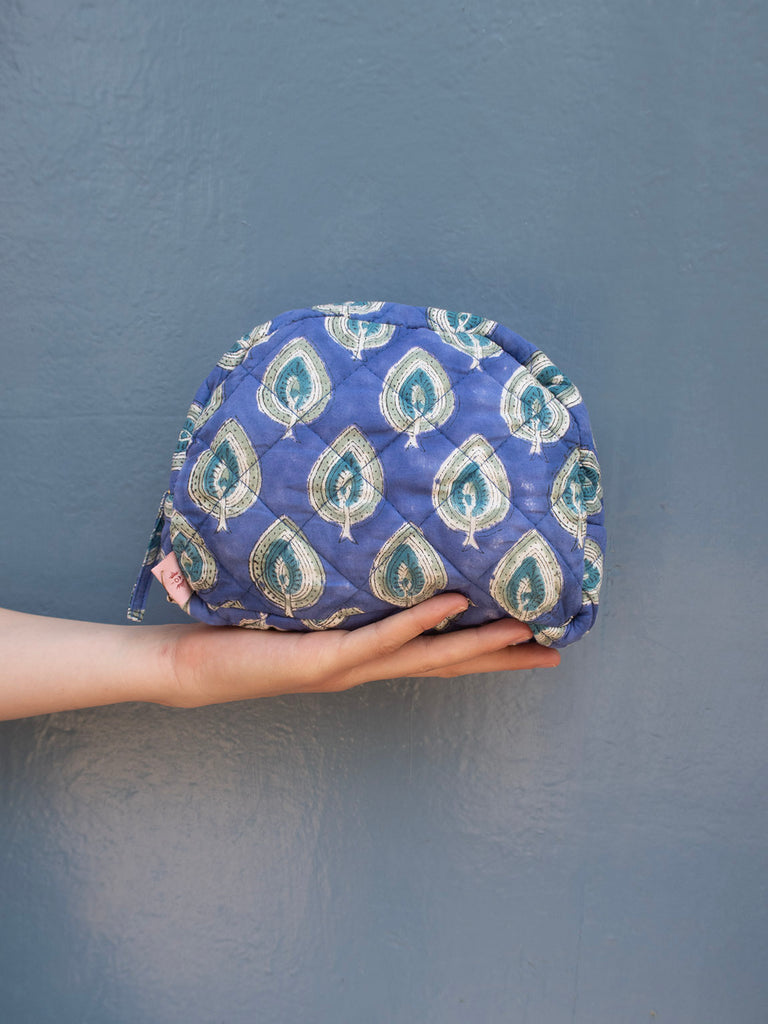Moon Pouch Blockprint S - Yellow