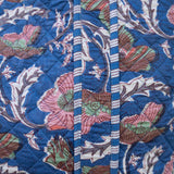 Tove Tote - Quilted Blockprint - Blue