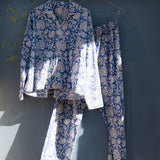 Pyjamas Blockprint - Blue Flower