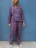 Pyjamas Blockprint - Blue Lapis