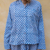 Pyjamas Blockprint - Blue Opal