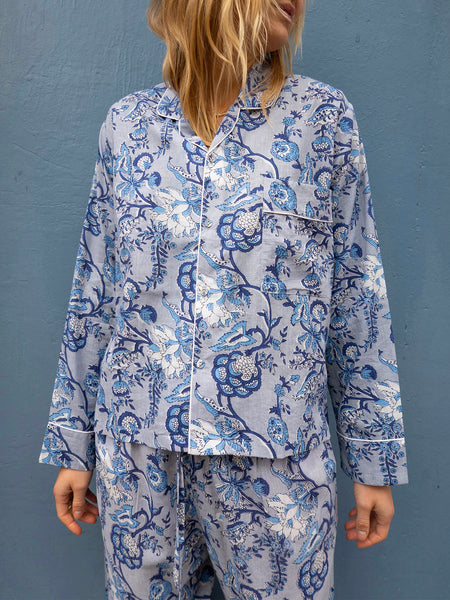 Pyjamas Blockprint - Blue Sky