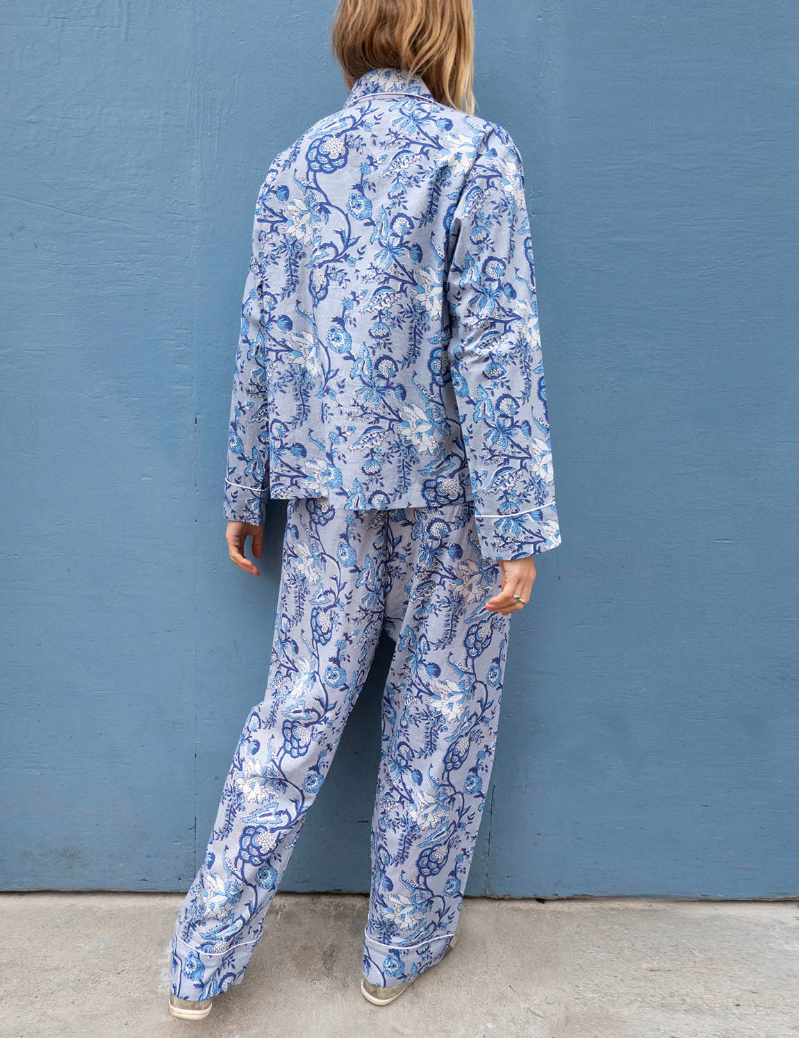Pyjamas Blockprint - White