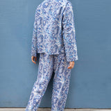 Pyjamas Blockprint - Blue Sky