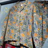 Pyjamas Blockprint - Blue Wild Garden