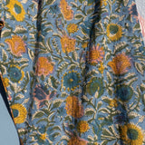 Pyjamas Blockprint - Blue Wild Garden