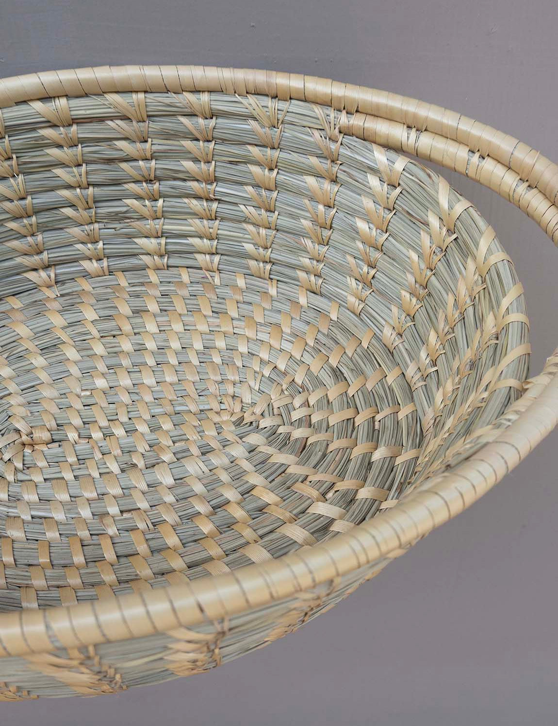 Nepalesisk Brødkurv - Oval w/twin handles Nature