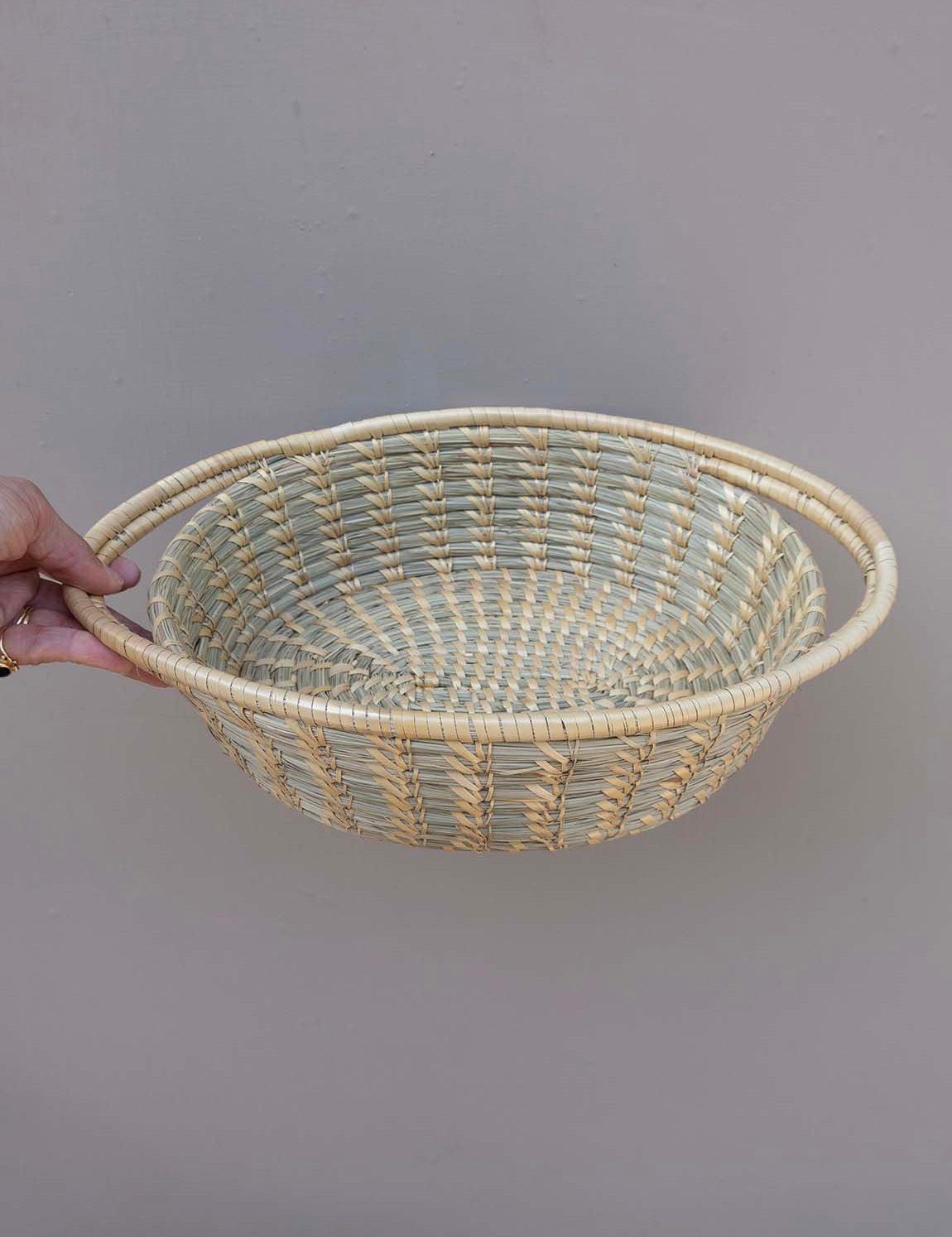 Nepalesisk Brødkurv - Oval w/twin handles Nature