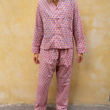Pyjamas Blockprint - Coral Flower