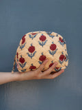 Moon Pouch Blockprint S - Yellow