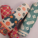 Indian kantha cushion Cylinder - 818