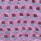 Quilted baby blanket - Old Rose / Flower Wreath