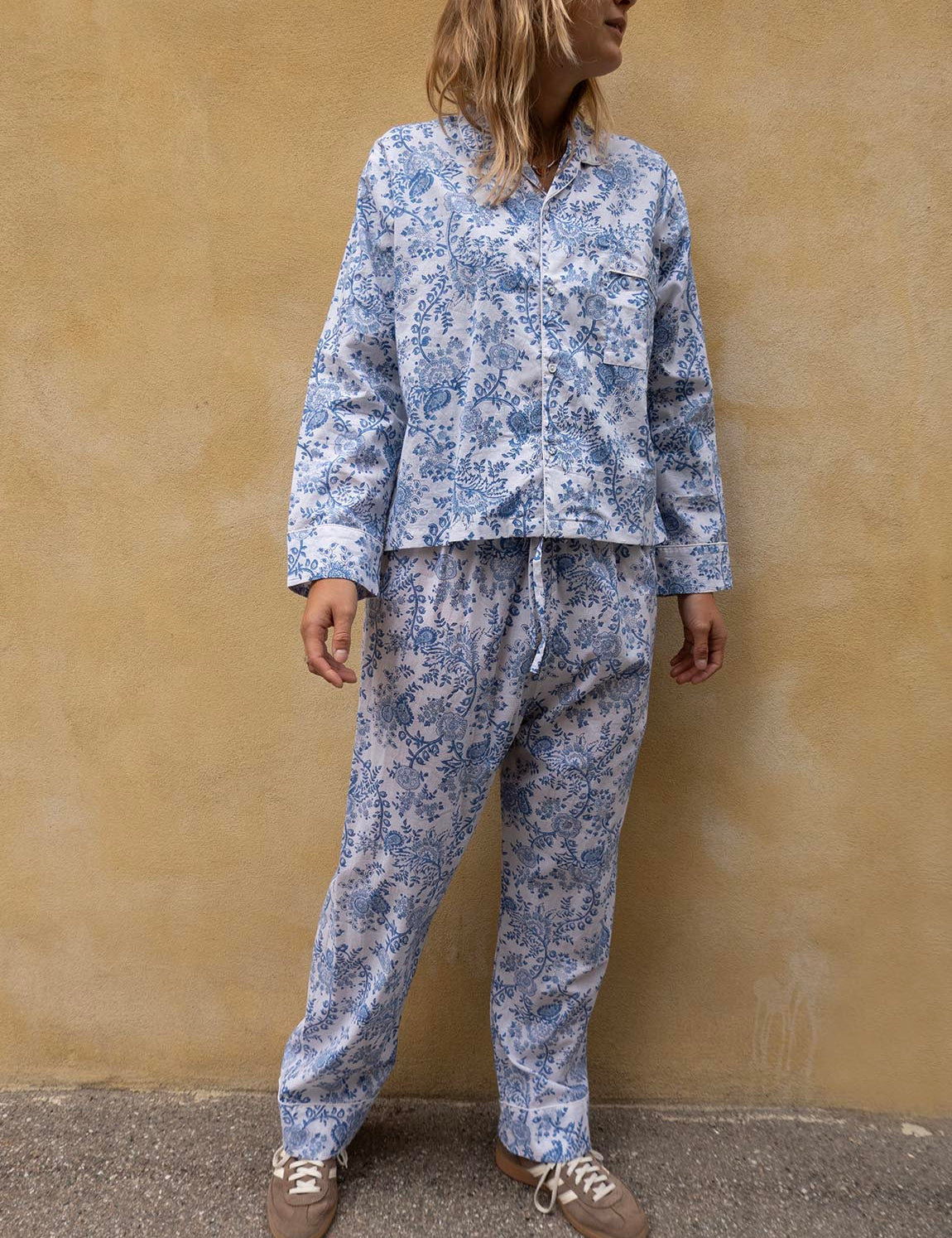 Pyjamas Blockprint - Delicate Blue