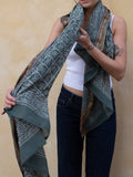 Bagru Scarf - Dusty Green