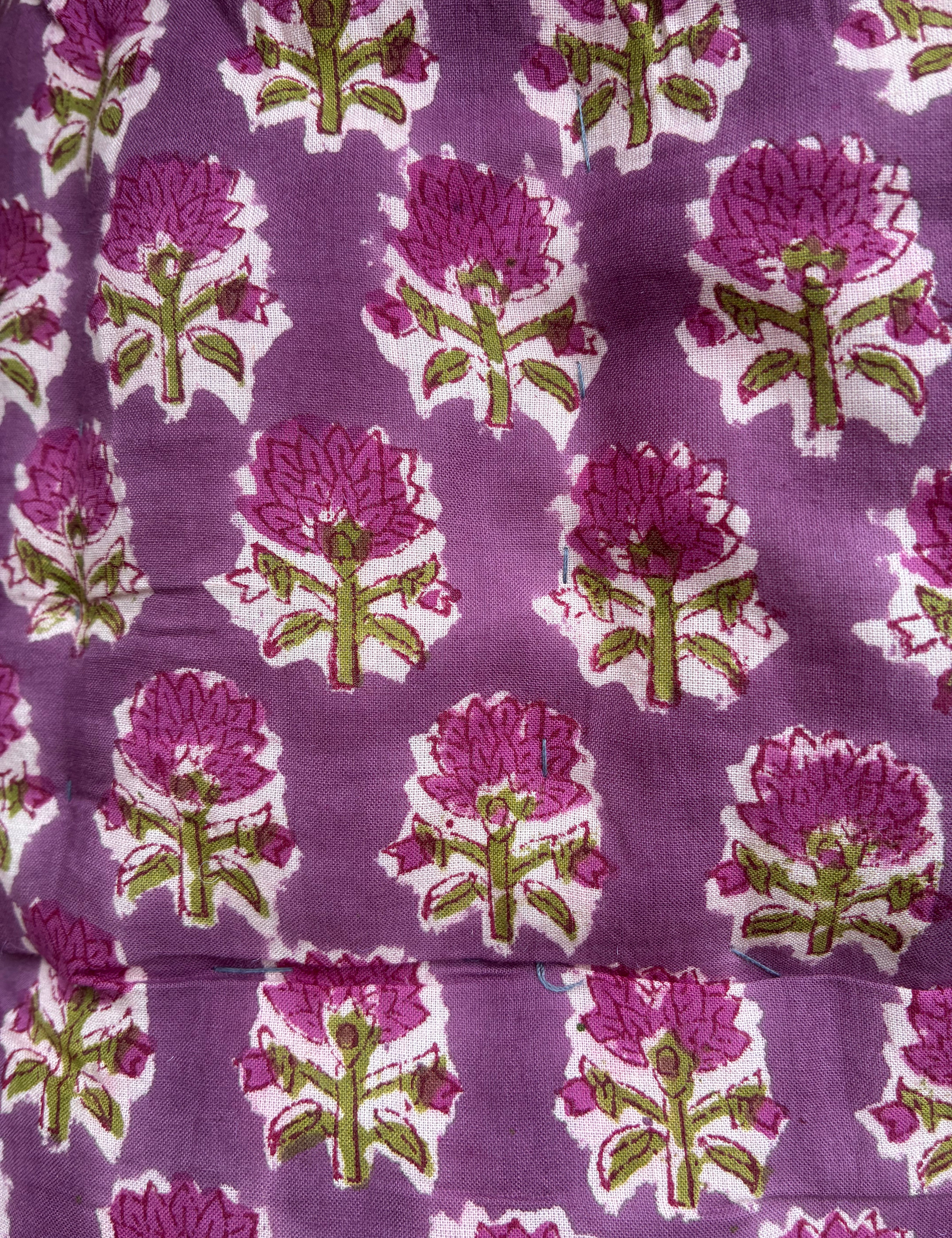 Quilted Baby Blanket - Indigo / Dark Purple