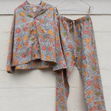 Pajamas Blockprint - Tangerine