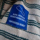 Nepal Stripe Bag - Beige/Dark Green