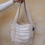 Nepal Stripe Bag - White/Beige
