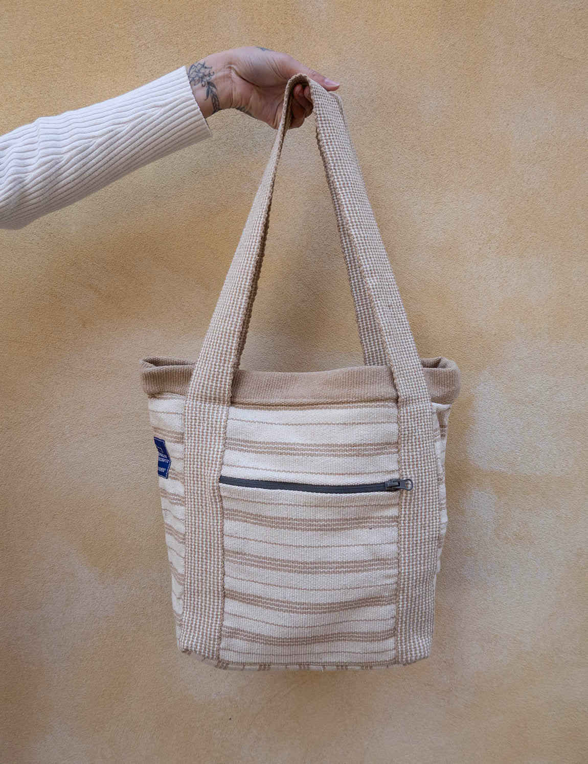 Nepal Stripe Bag - White/Beige