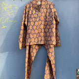 Pyjamas Blockprint - India Blue