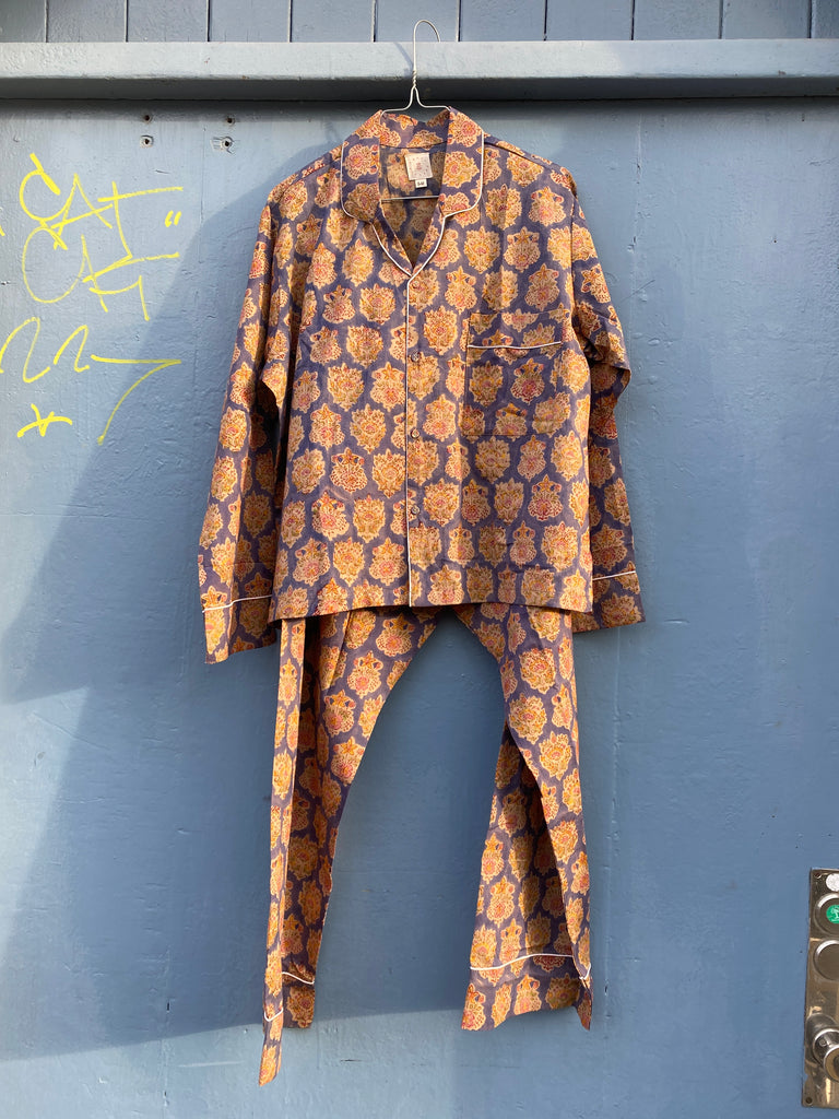 Pyjamas Blockprint - India Blue