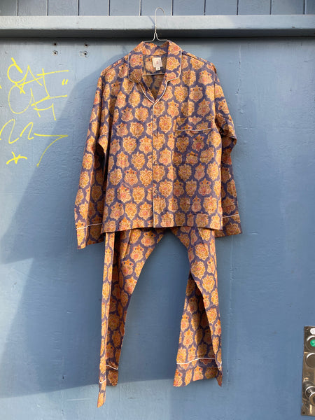 Pyjamas Blockprint - India Blue
