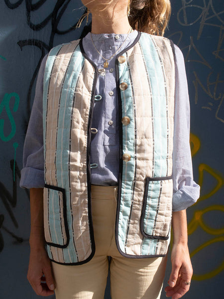 Waistcoat Quilted - Iceblue