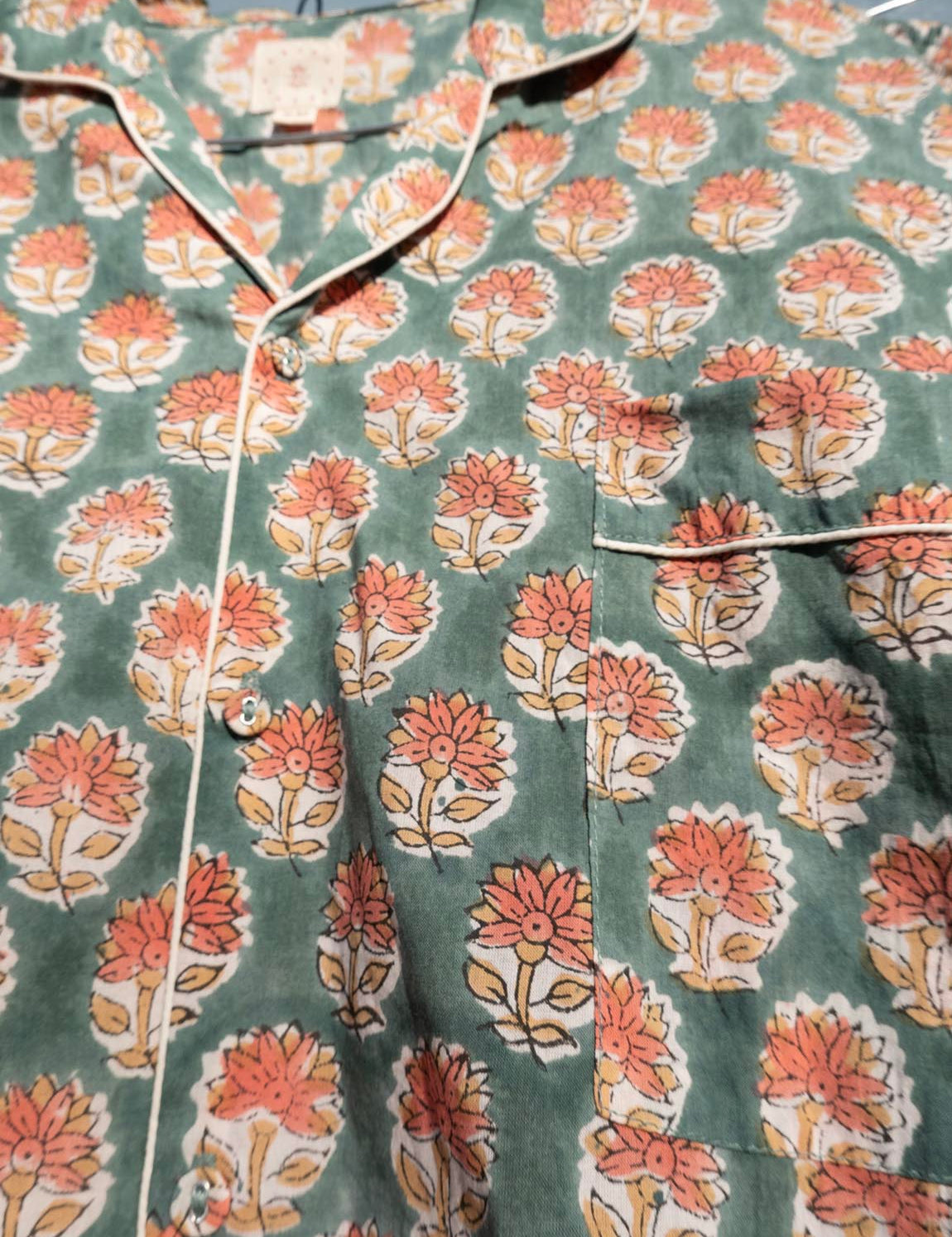 Pajamas Blockprint - India Green
