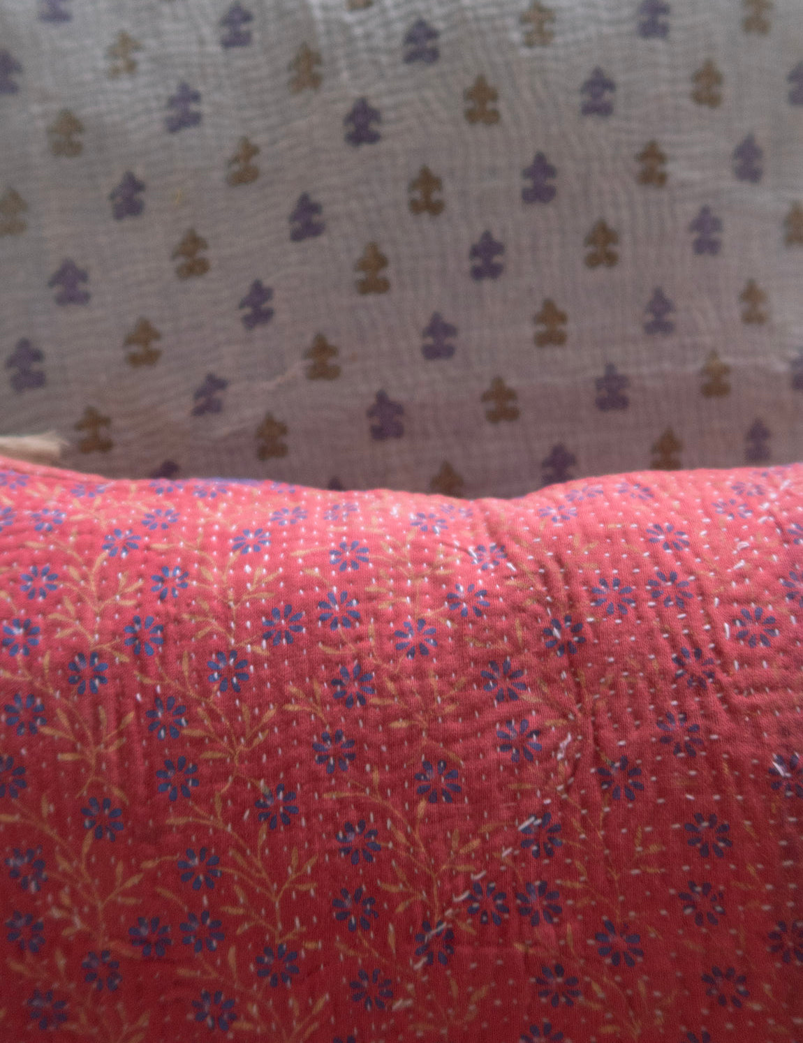 Indian kantha cushion S - 313