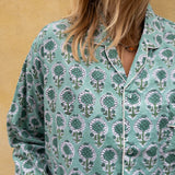 Pyjamas Blockprint - Jade Flower