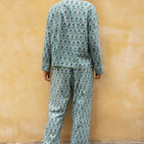 Pyjamas Blockprint - Jade Flower