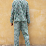 Pyjamas Blockprint - Jade Flower