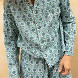 Pyjamas Blockprint - Jade Flower