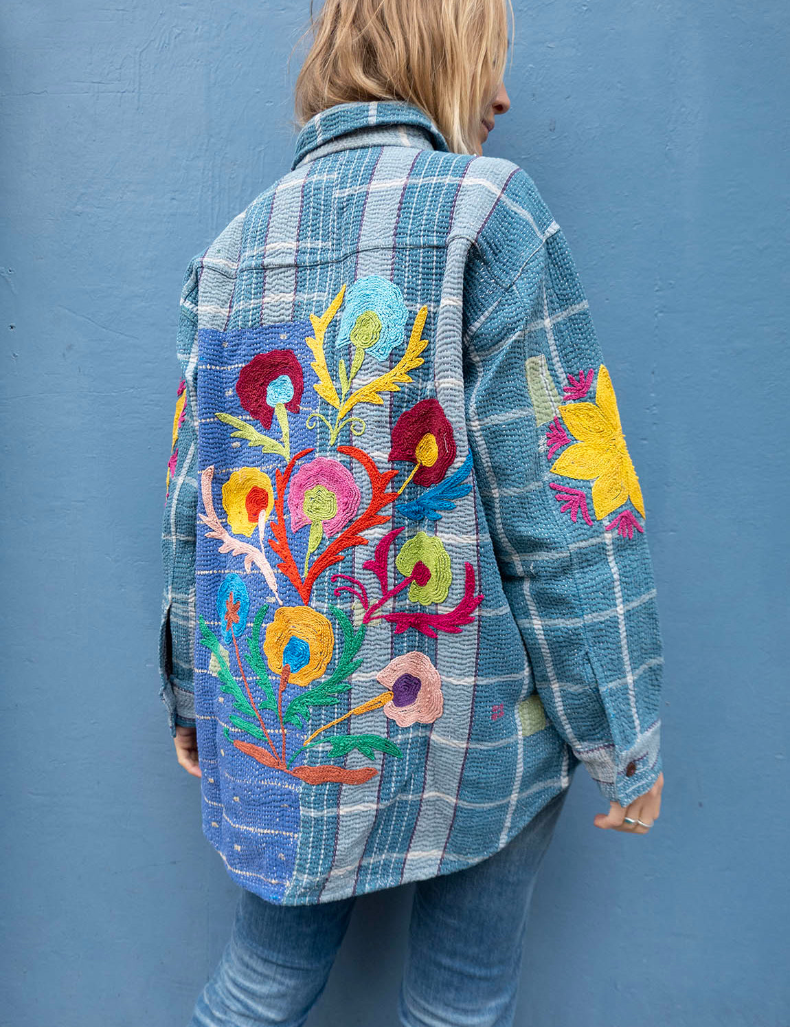 Indian Kantha Work Jacket - 10