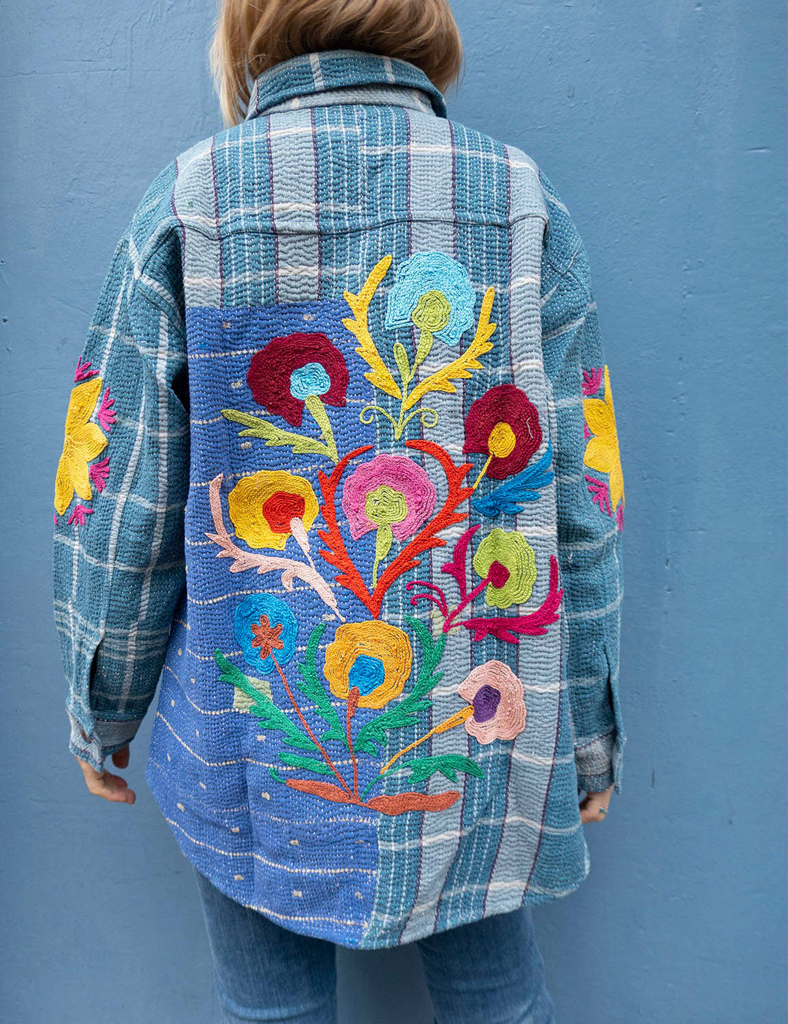 Indian Kantha Work Jacket - 10