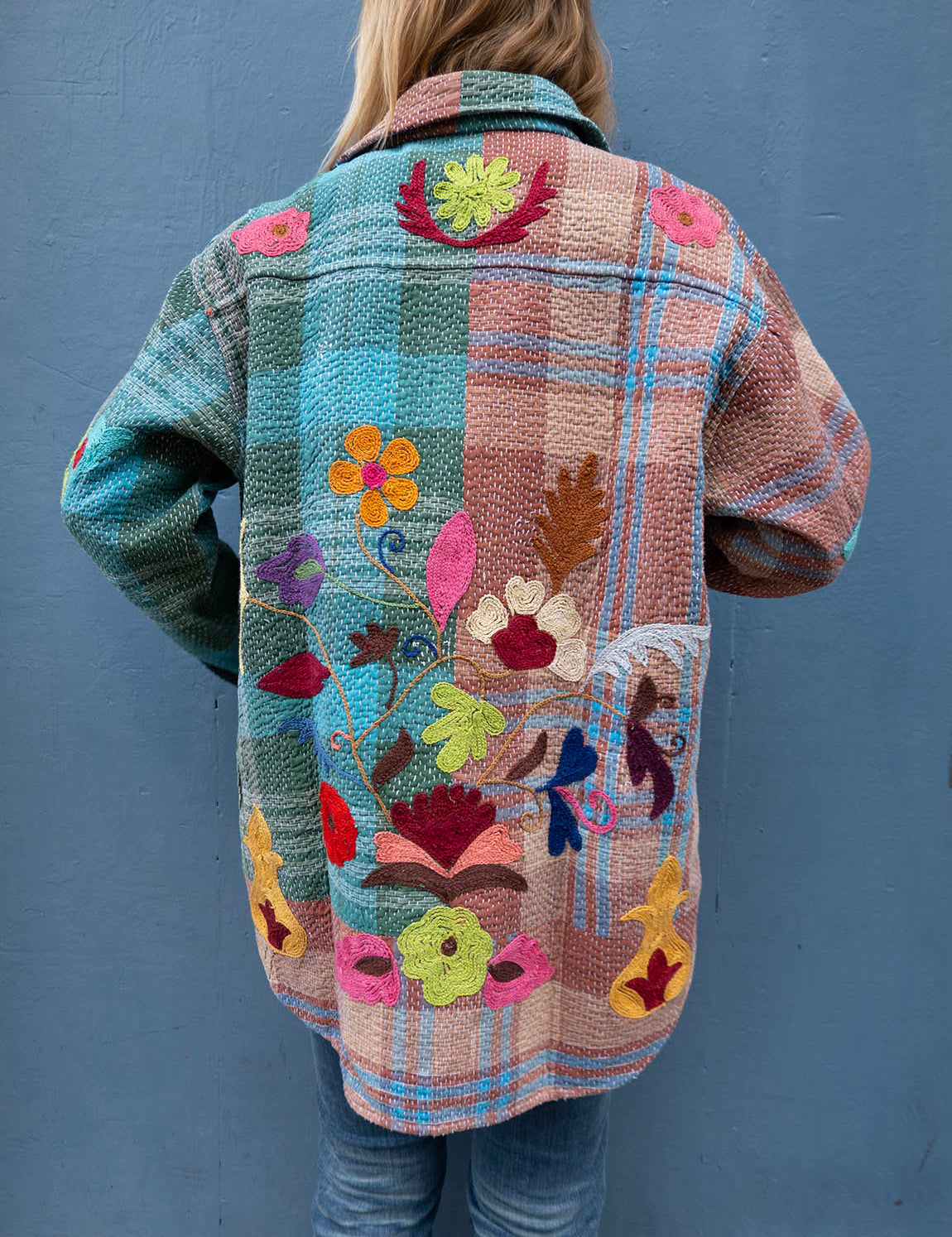 Indian Kantha Work Jacket - 15