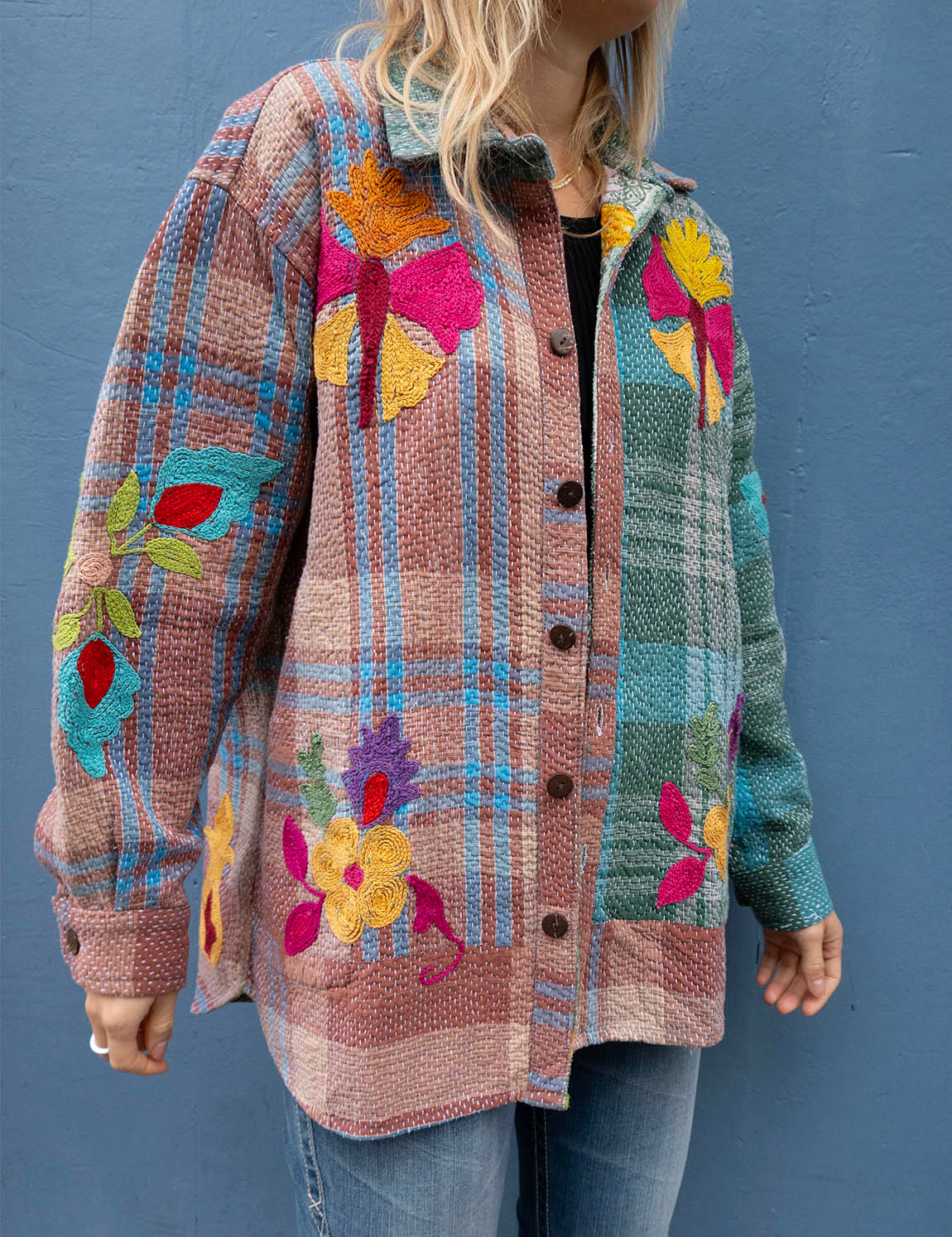 Indian Kantha Work Jacket - 15