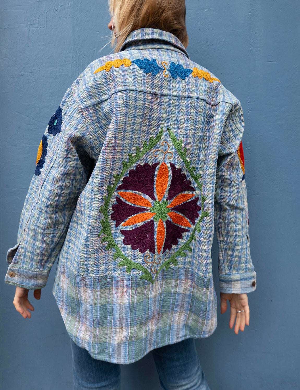 Indian Kantha Work Jacket - 2