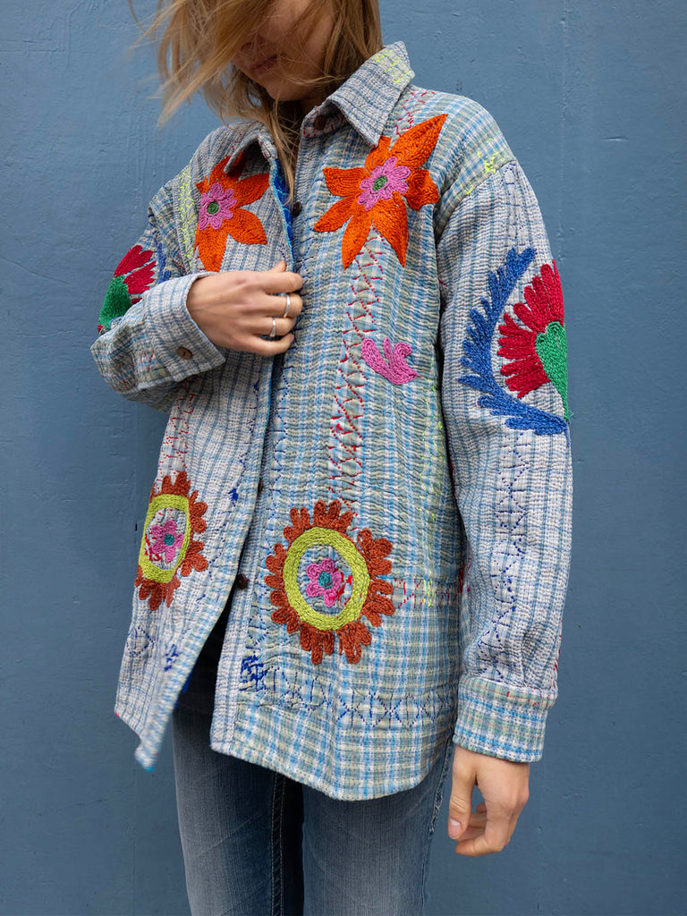 Indisk Kantha Work Jakke - 5