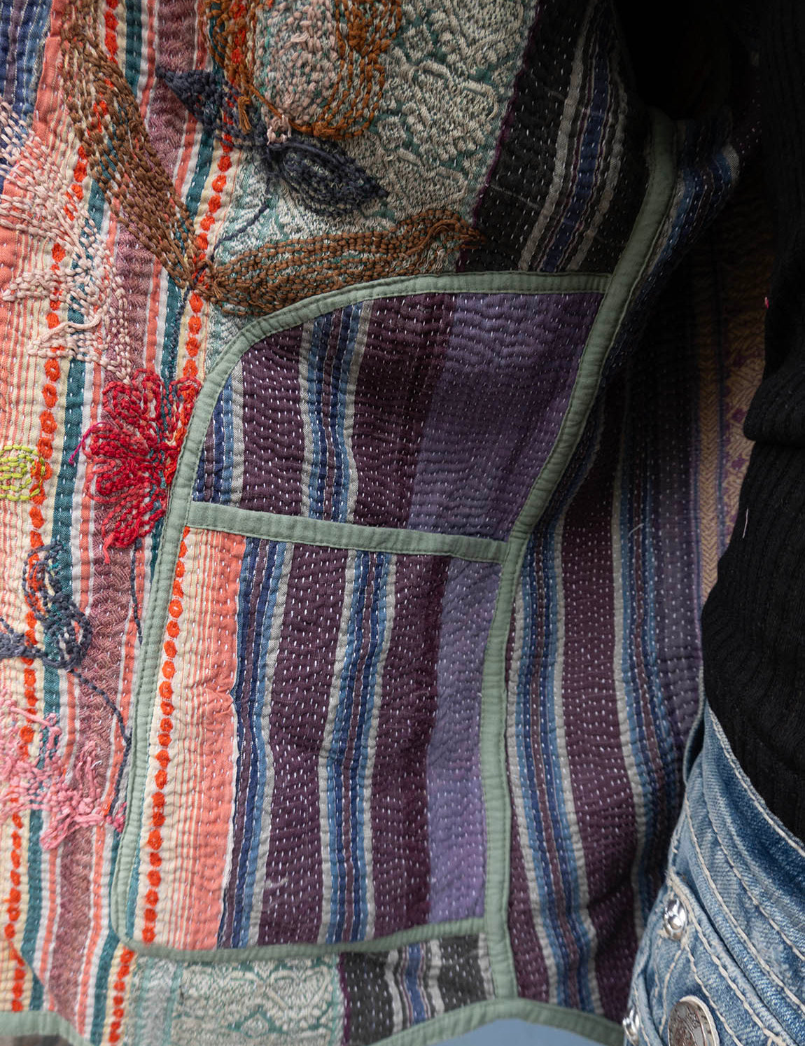 Indian Kantha Work Jacket - 6