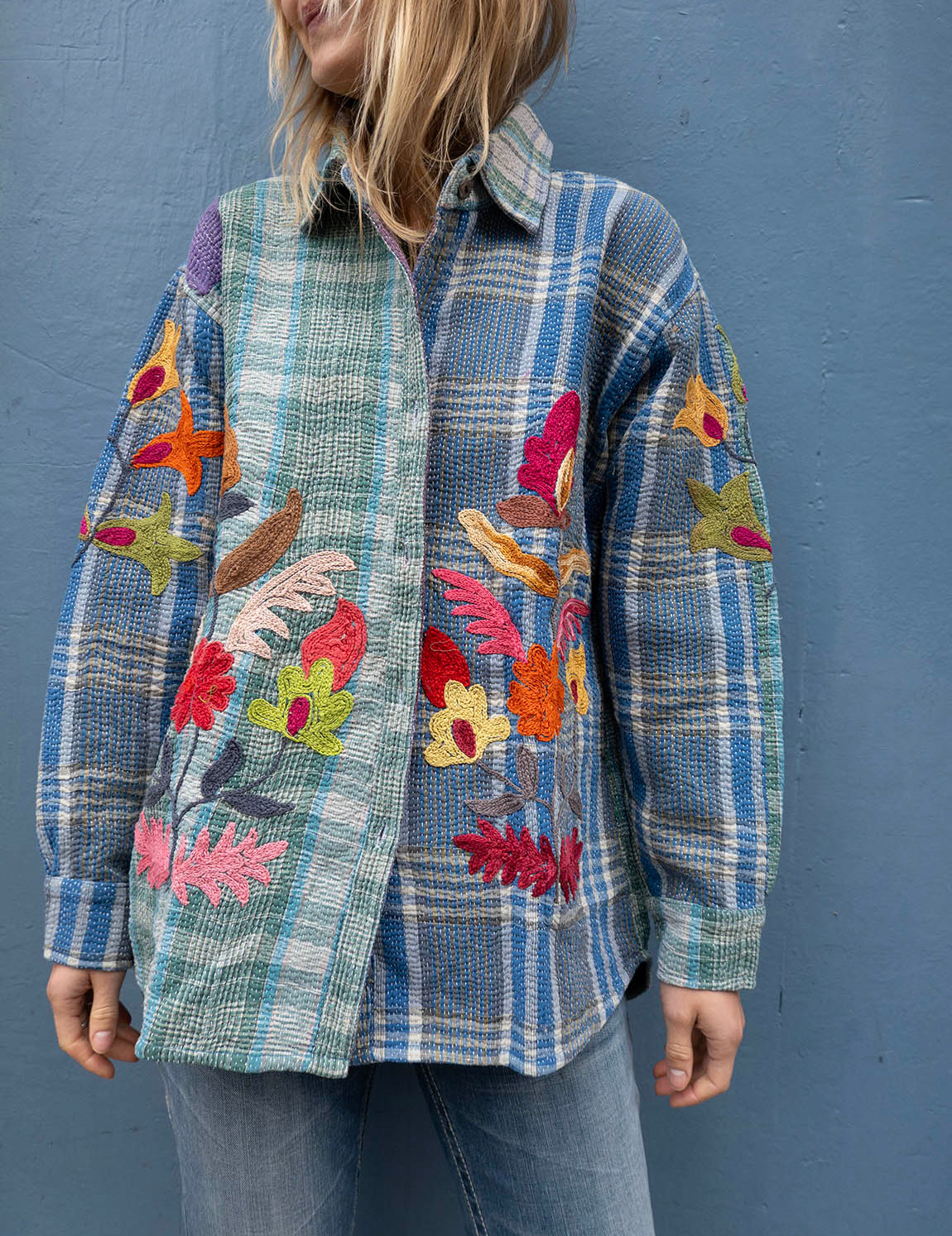 Indian Kantha Work Jacket - 6