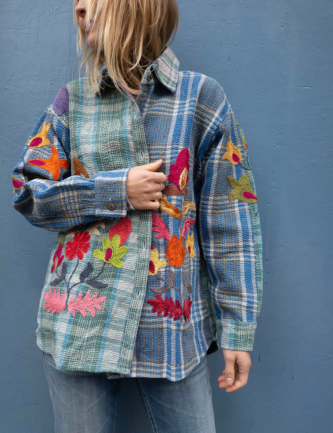 Indian Kantha Work Jacket - 6