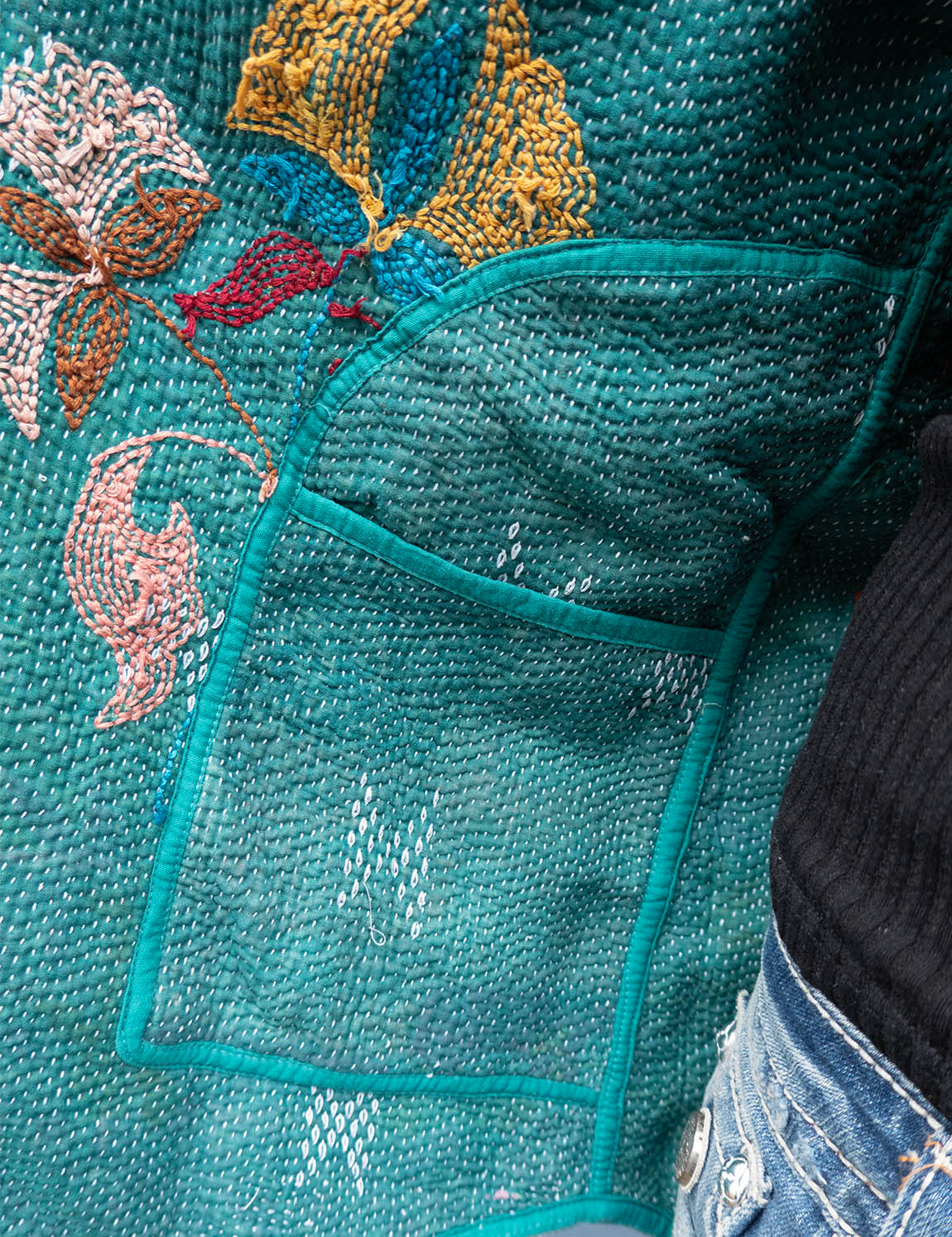 Indian Kantha Work Jacket - 8