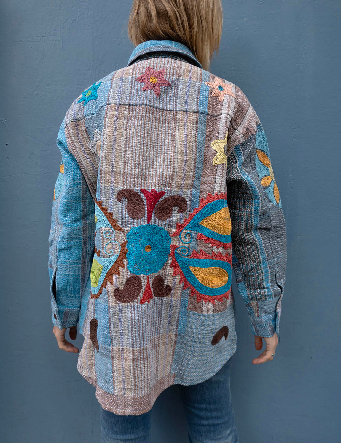 Indian Kantha Work Jacket - 8